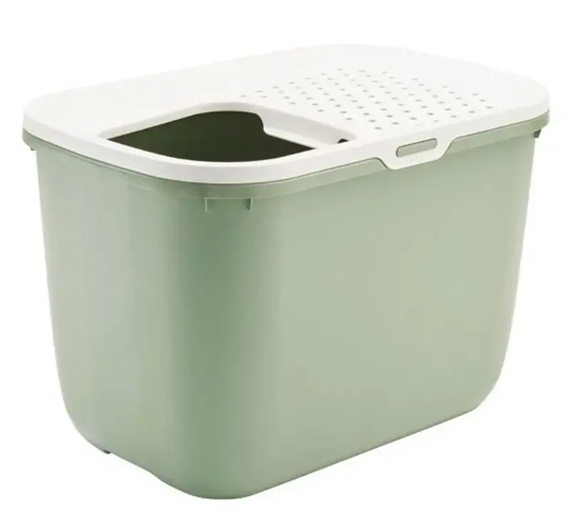 Endast denna vecka - Kattlåda HOPIN Botanic Green – White