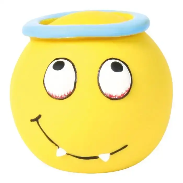 Trixie Hundleksak Smiley – Latexboll med roliga smiley och pip | Expressleverans