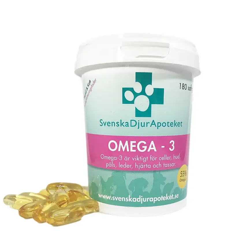 Endast idag | Svenska Djurapoteket Omega 3, 180 softgel kaps