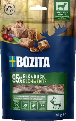 Bozita Snacks Meaty Bites Elk & Duck - Professionell kvalitet