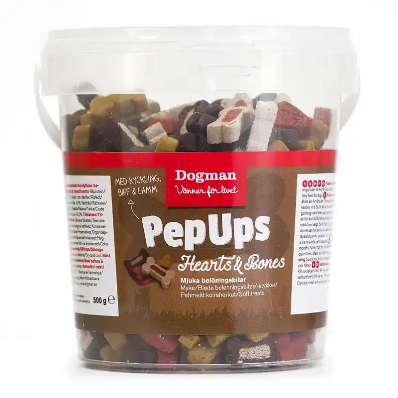 PepUps Hearts & Bones 3-smak Hundgodis-C479536 - Kanonerbjudande