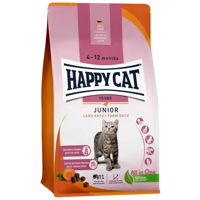 Happy Cat Junior GrainFree Anka - Finns i lager