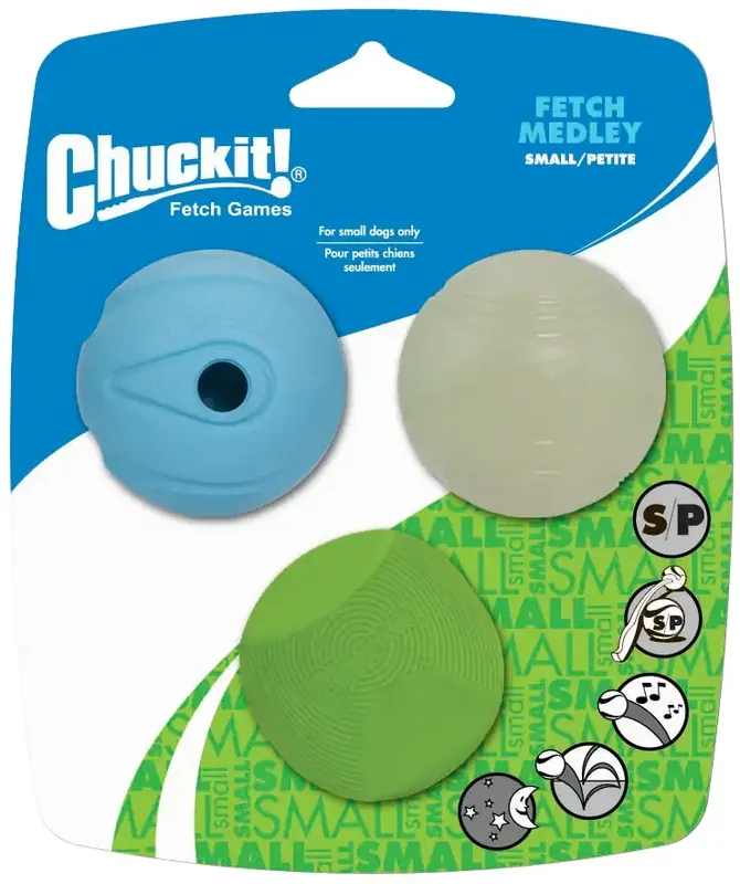 Chuckit Fetch Medley Small 5 cm 3-pack - Outlet