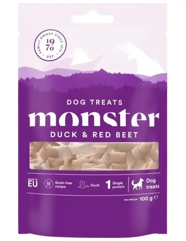 Monster Dog Treats Baked Duck/Beet 100g - Spara mer