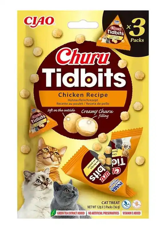 Finns i lager - Churu Tidbits Chicken 3 st