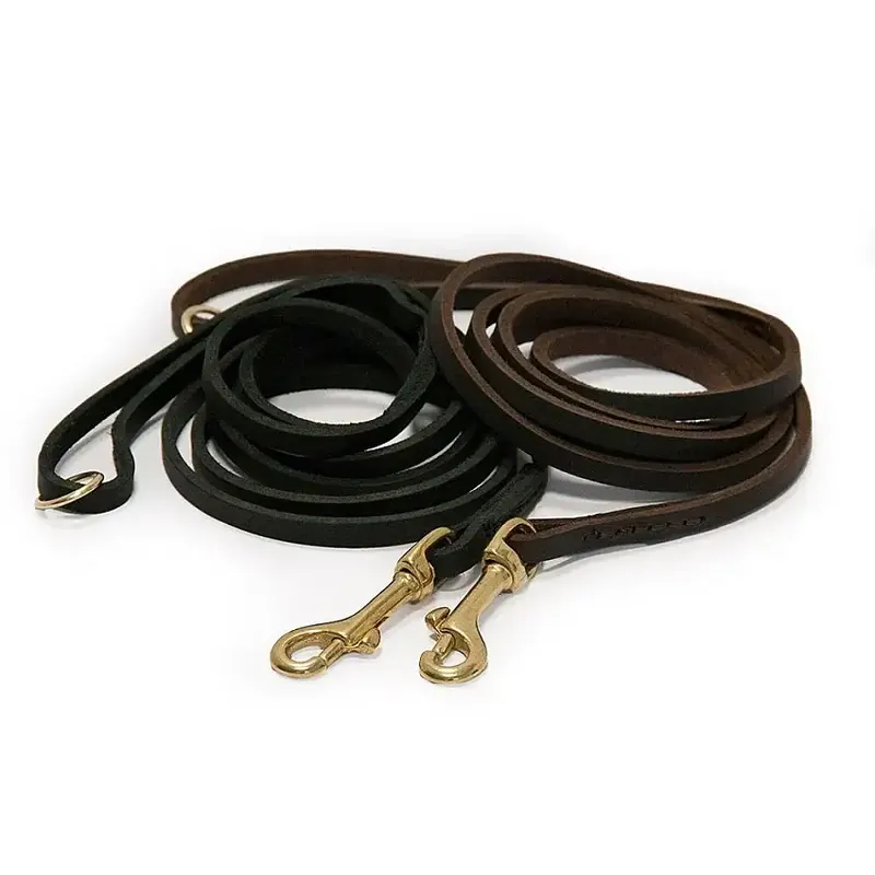Kan beställas - Feel Leather Seam Läderkoppel Mässing Brun