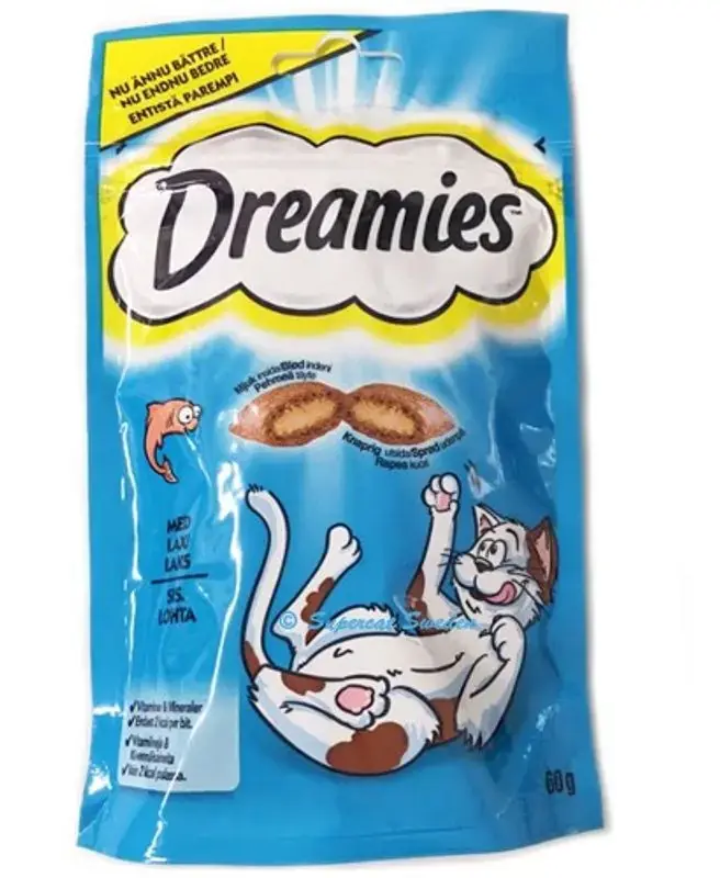 Dreamies kattgodis lax - Kanonerbjudande