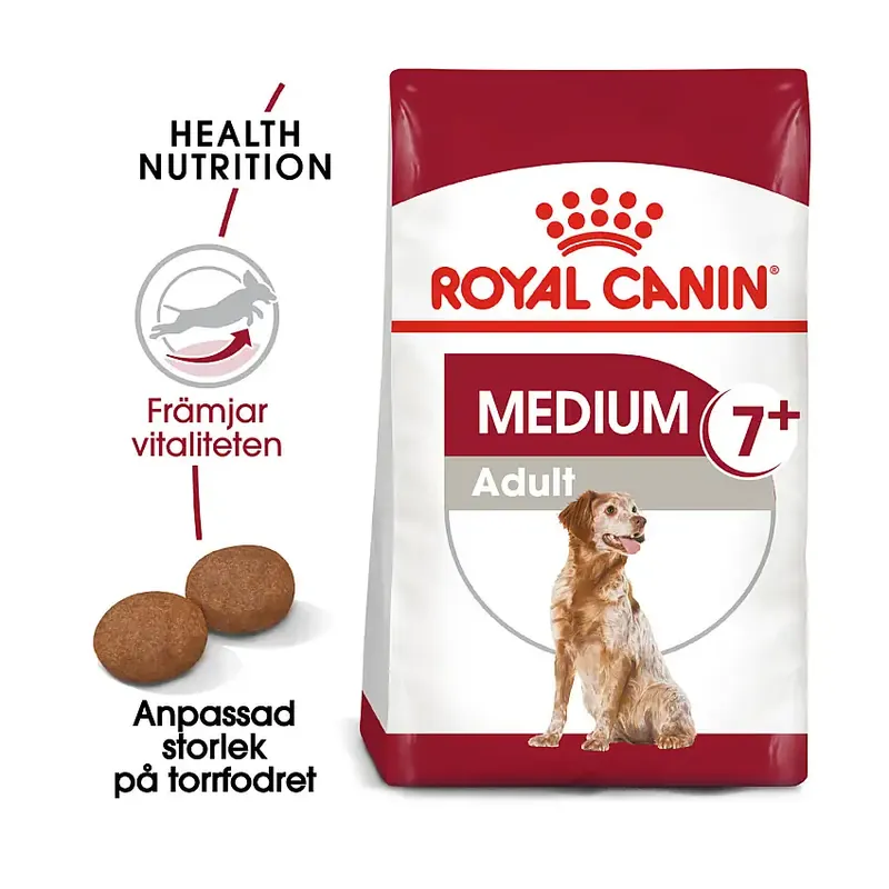 Finns att beställa - Medium adult 7+ royal canin 4 kg
