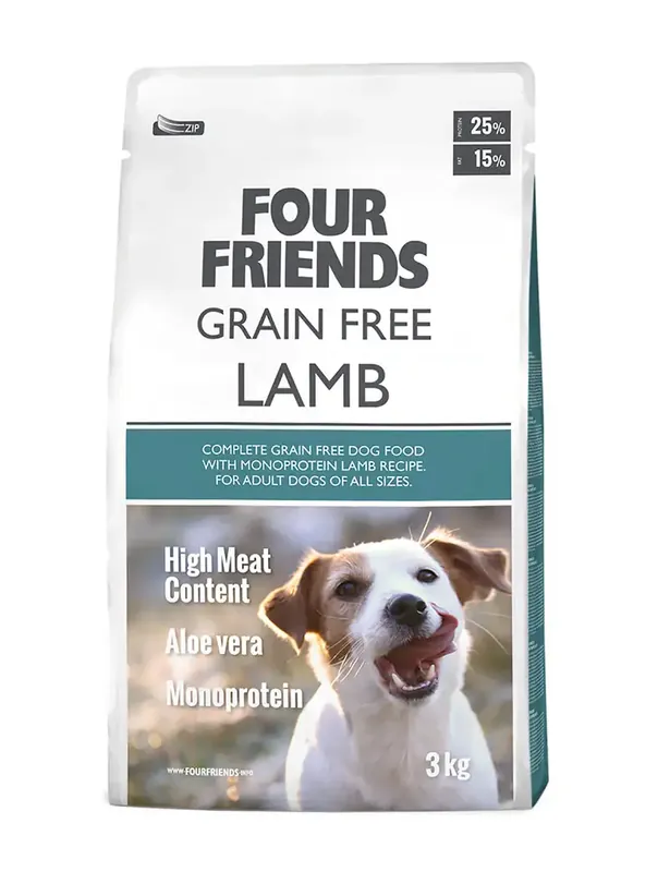Sista chansen - Four Friends Dog Grain Free Lamb 3kg