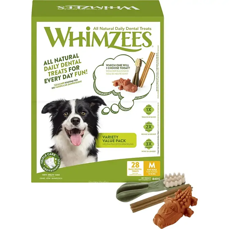 Expressfrakt | Whimzees Variety Value Box Medium 28 st, 840g