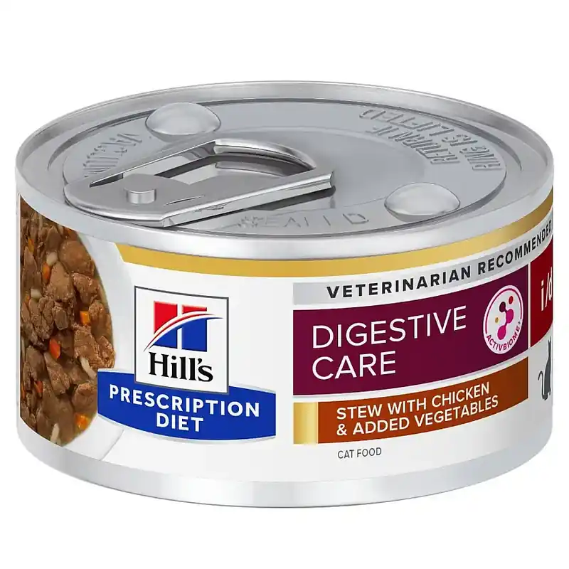 Hill’s Prescription Diet i/d Digestive Care med Kyckling och Grönsaker för katter 24 x 82 g | Få kvar i lager
