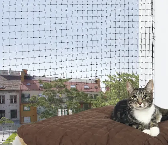 Slutrea - Cat Protect Kattnät Svart 2×1,5 m