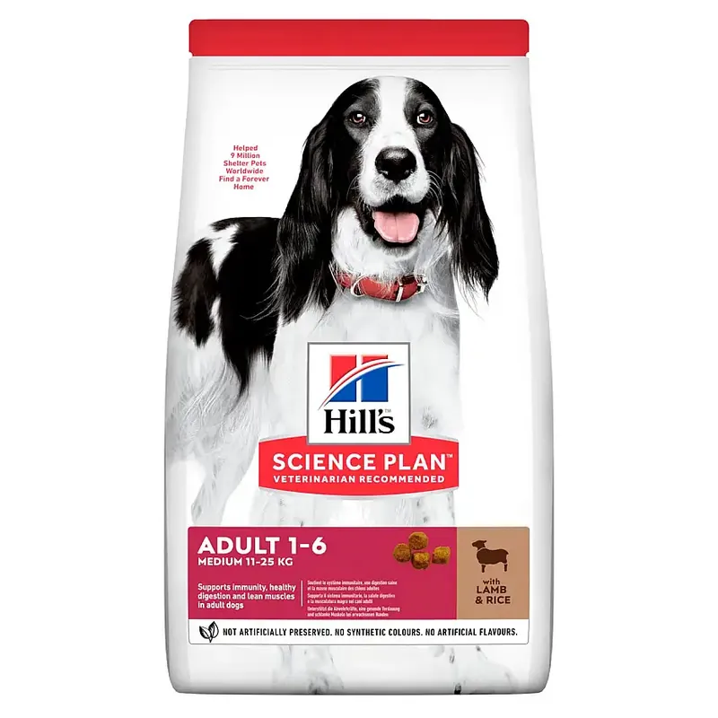 Adult Medium Hundfoder med lamm och ris – 2,5 kg | Snart slut