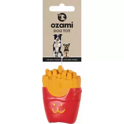 Hundleksak Pommes Frites Latex - Skynda dig