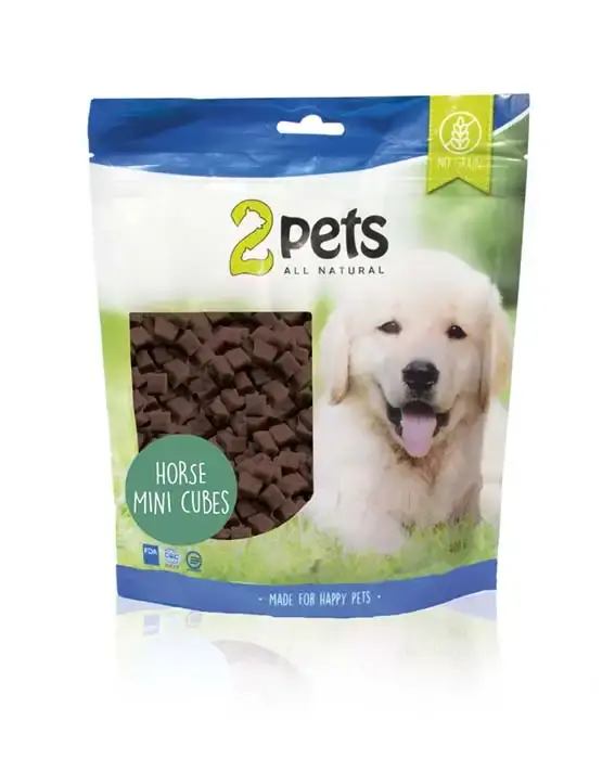 Bästsäljare - 2Pets Dogsnack Häst Minicubes 400g