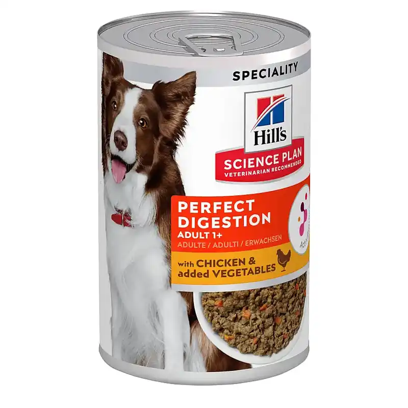 Perfect Digestion Adult 1+ Hundfoder med Kyckling och Tillsatta grönsaker – 12 st x 363 g - Bra pris