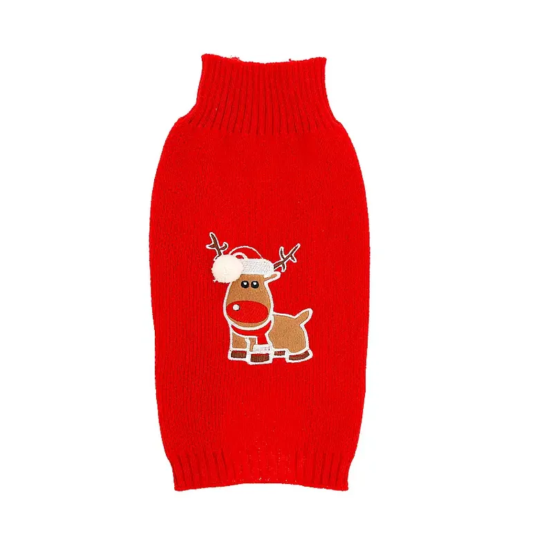 Väl omtyckt | Stickad Hundtröja Julmotiv Ren-C759100