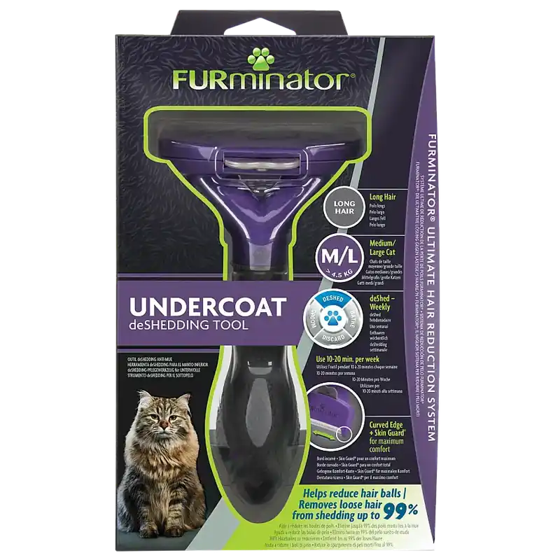 Kanonerbjudande - FURminator Undercoat deShedding Tool Medium/Large Cat Long H