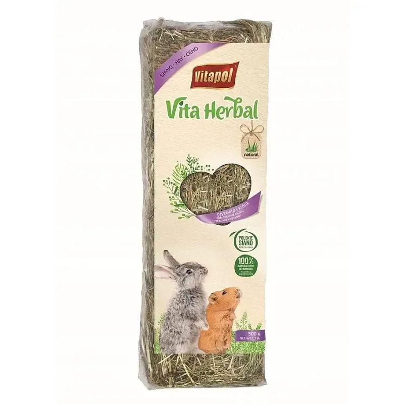 VITAPOL hö för gnagare och kaniner 500g - Bra pris just nu