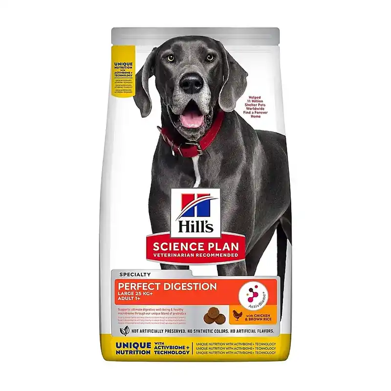 Hill’s Science Plan Dog Adult 1+ Large Breed Perfect Digestion Chicken & Brown Rice 14 kg - Kampanjpris
