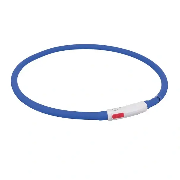 Endast denna vecka | Trixie Blinkhalsband LED med USB-laddare – blå