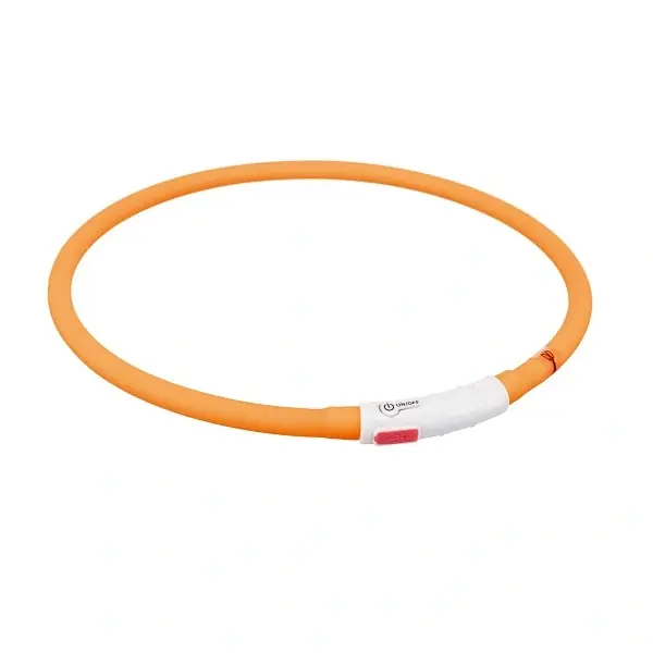 Trixie Blinkhalsband LED med USB-laddare – orange | Hög kvalitet