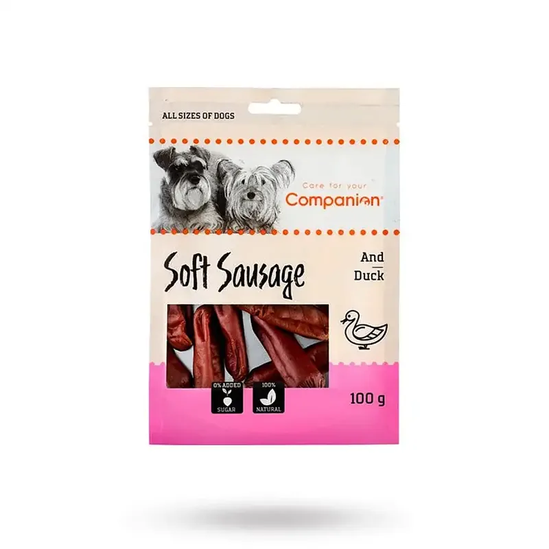 Companion Duck Short Sausage 100g - Hög kvalitet