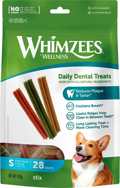 Professionell kvalitet - Whimzees Stix S, 28-p