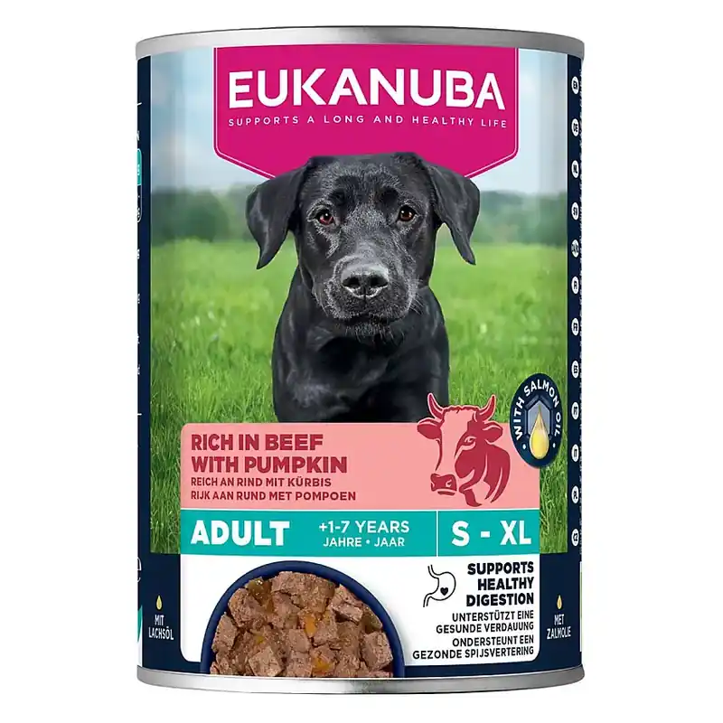 Eukanuba Dog Wet Adult Beef with Pumpkin Våtfoder till Hund 400 g | Endast ett fåtal kvar