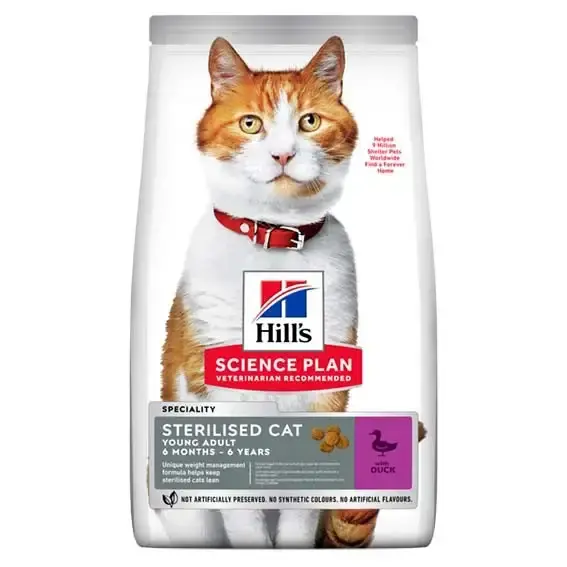 Hill’s Science Plan Sterilised Cat Young Adult Duck 7 kg | Fynd