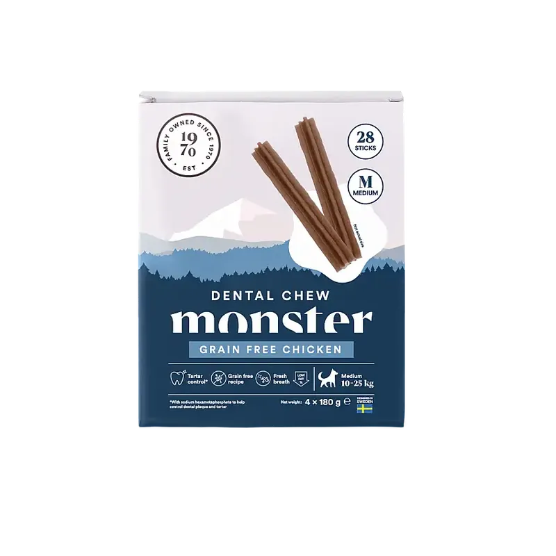 Monster Dental Chicken M 28st - Hög kvalitet