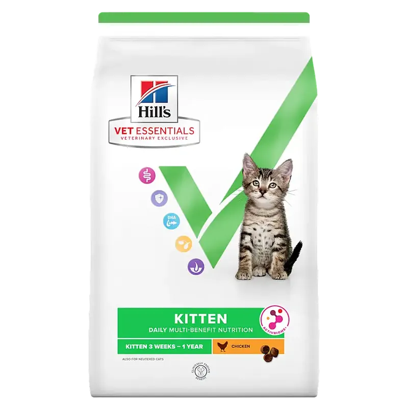Bara denna vecka | Hill’s Vet Essentials Kitten Multicare Growth ActiveBiome+ Chicken 1,5 kg