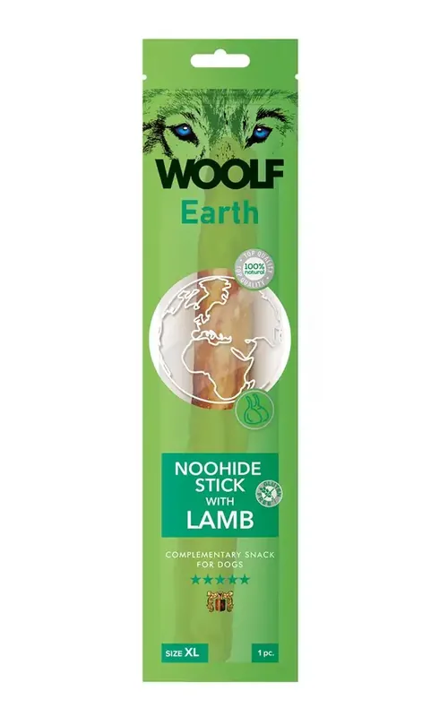 Beställ direkt | Hundgodis Woolf Earth Noohide Stick Lamb XL