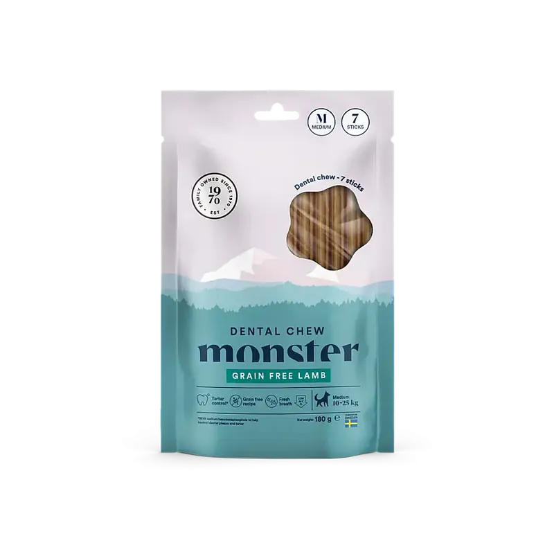 Prissänkt | Monster Dog Dental Chew Lamb M 7 st 180 g