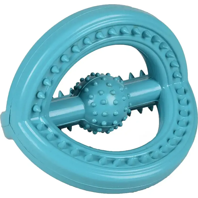 Kan beställas online | Gummileksak Tri-Ring Ruffus Blue