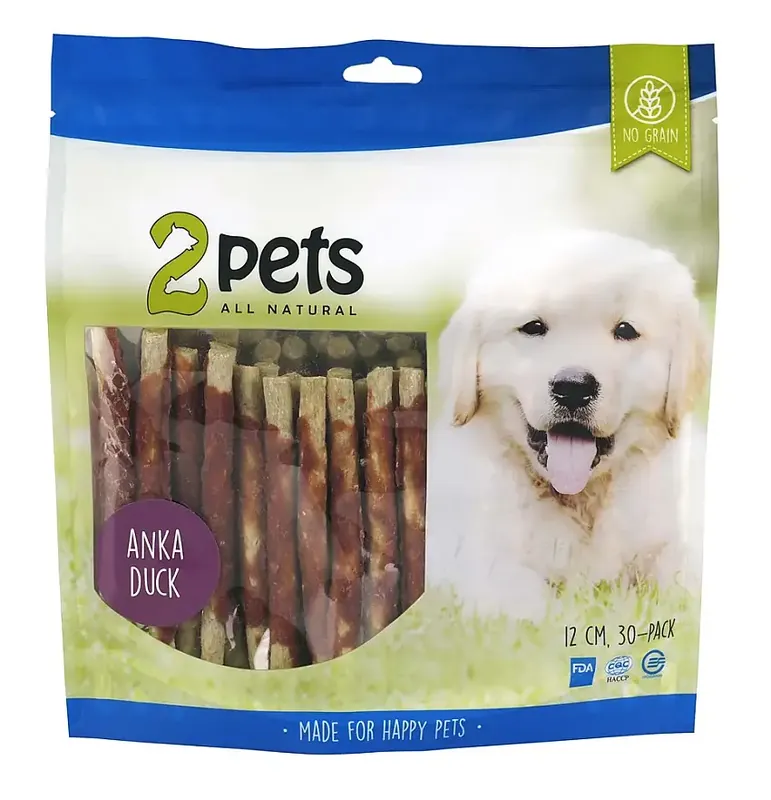 Begränsat antal - 2P Tuggpinne Mald, Anka, 12cm, 30-p 400g