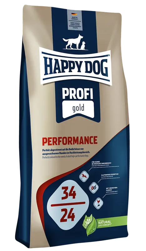 Happy Dog Profi-Line 34-24 Gold Performance 20 kg för hundar - Outlet