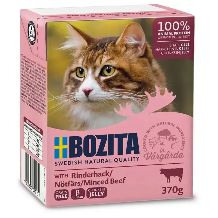 Bozita Katt Tetra Bitar i gelé Nötfärs 370g | Toppsäljare