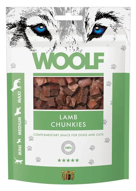 Hundgodis Woolf Lamb Chunkies 100 g - Under begränsad tid