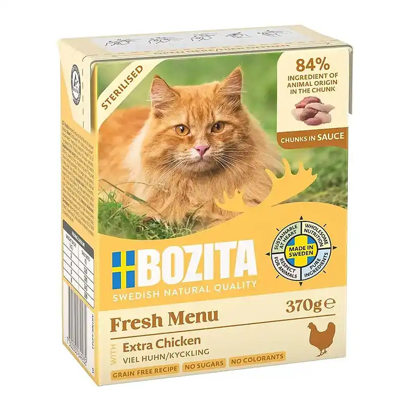 Bozita Sterilised Extra Kyckling Bitar i sås 370 g - Under begränsad tid