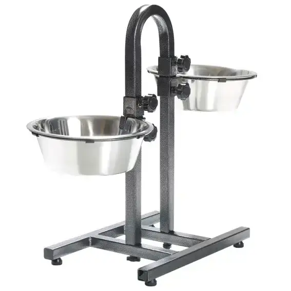 Matbar ställbar t 43 cm inkl skålar 2×2,8 L | Kan beställas online