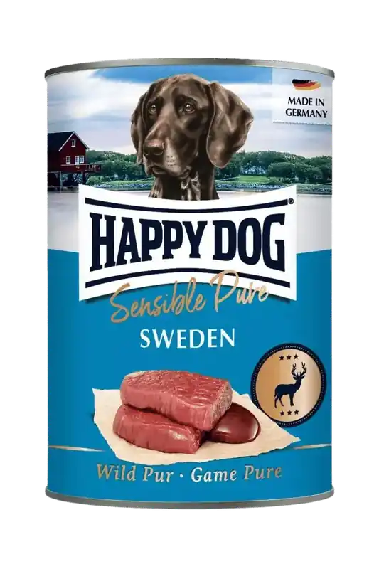 Specialerbjudande | Happy Dog Sensible Pure Sweden – Vilt våtfoder 400 g