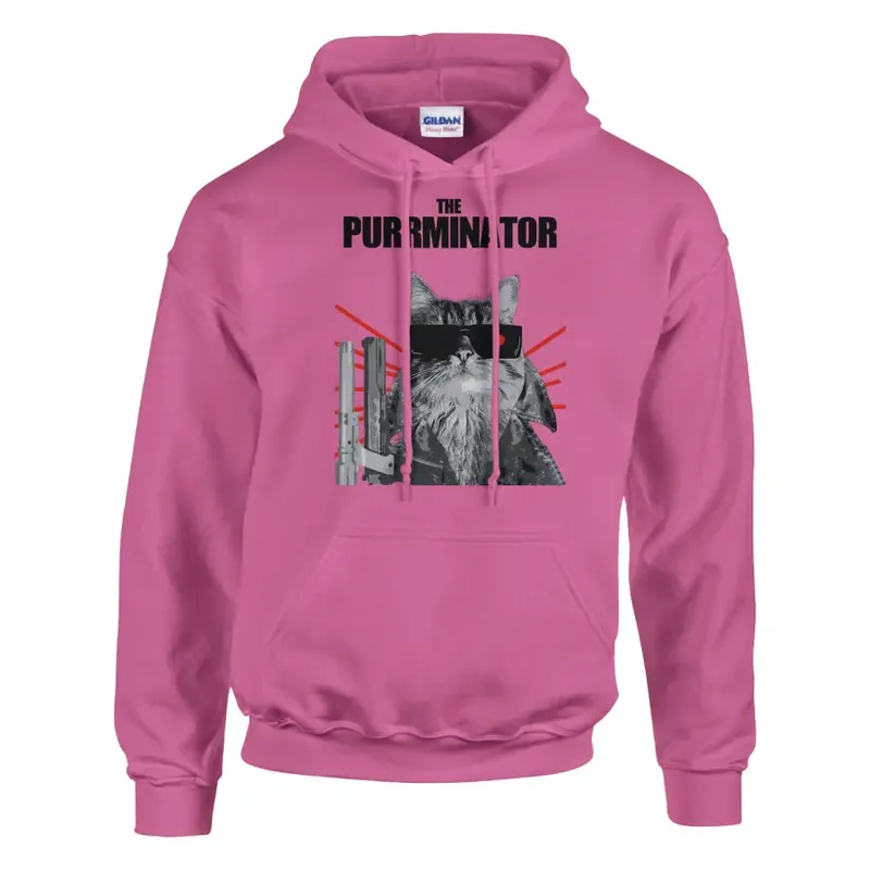 Reapris - Supercat Hoodie med tryck Purrminator rosa – XXL