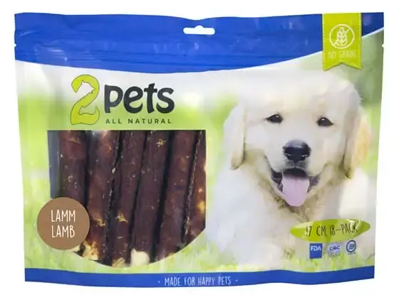 2pets Tuggrulle m lamm 17cm 18-pack XL, 840g - Passa på nu