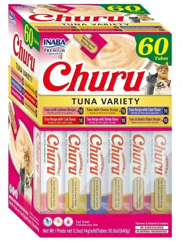 Hög kvalitet - Churu Kattgodis 60-pack Tuna