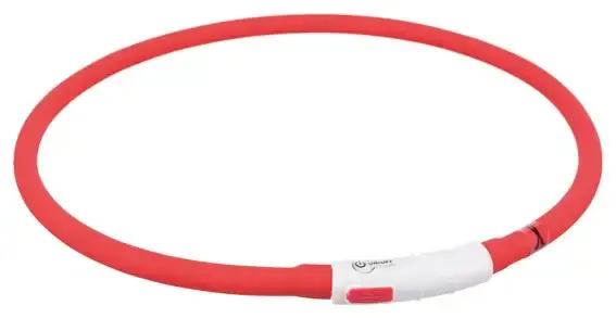Lysande halsband Trixie Flash Silikon XS-XL Röd | Nyligen tillagt