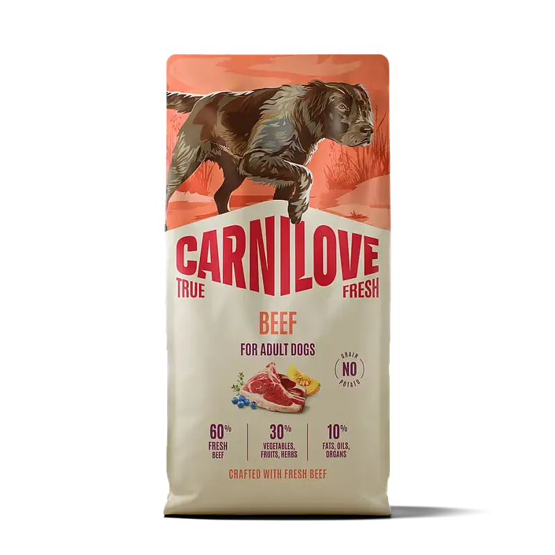Carnilove True Fresh Dog Adult All Breeds Beef torrfoder för hund 12 kg | Försäljningssuccé