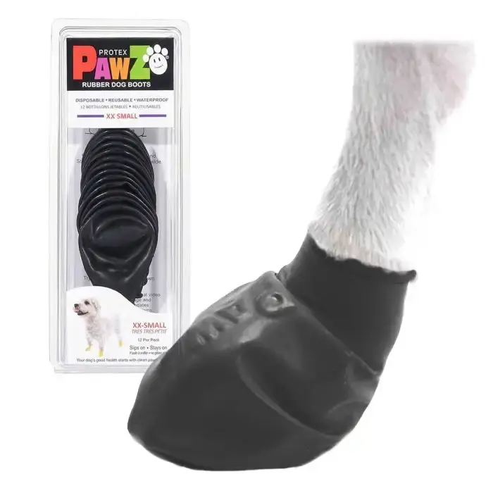 Pawz Dog Boots Svart 12-pack – Hundskor som skyddar mot salt, snö och tufft underlag | Tidsbegränsat erbjudande