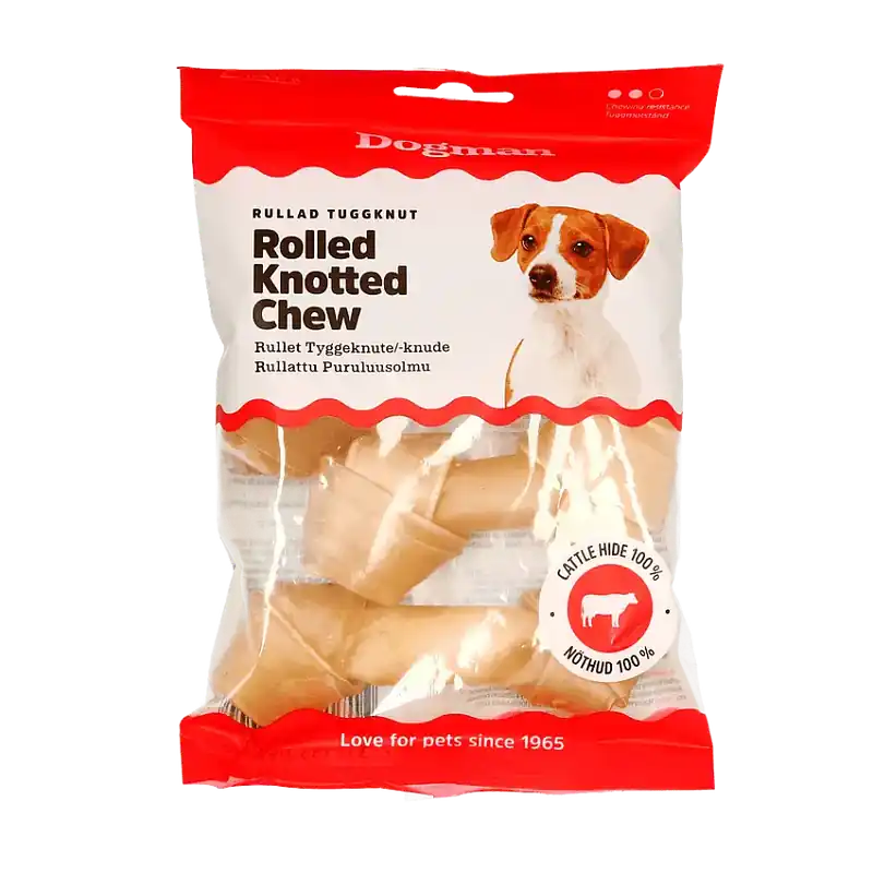Efterfrågad | Tuggknut Rullad 4p Brun 11cm-309500