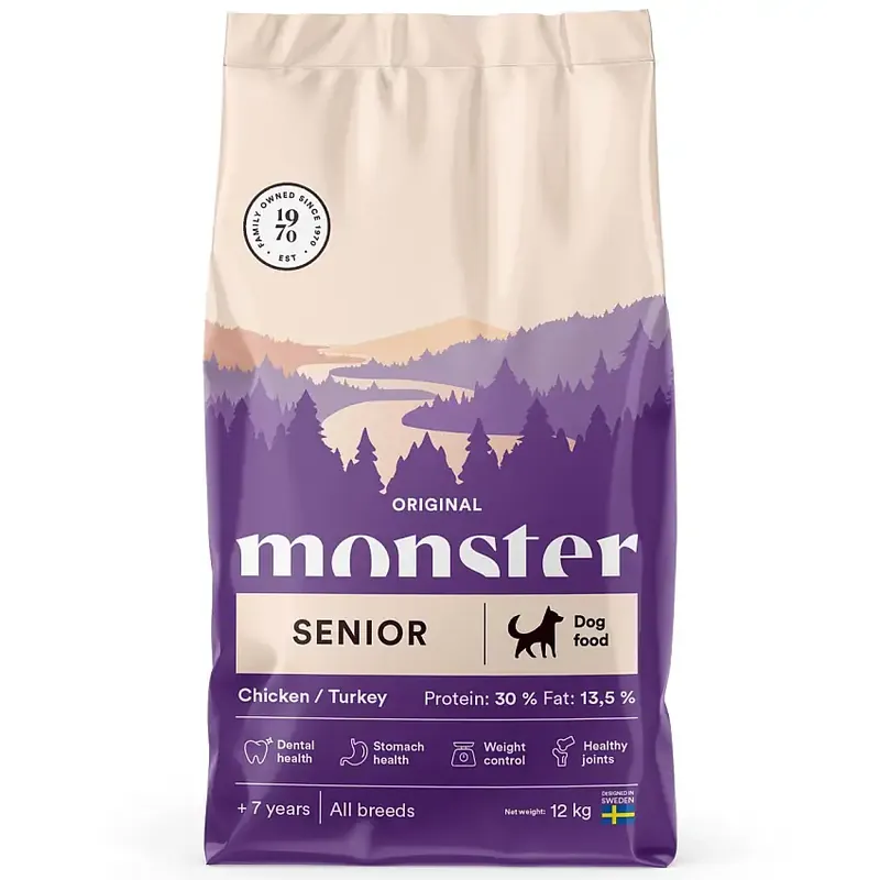 Mycket populär | Monster Dog Original Senior Chicken/Turkey